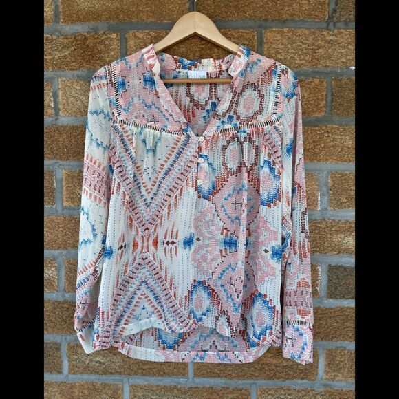 Anthropologie Dolan multi long sleeve blouse - Picture 2 of 8